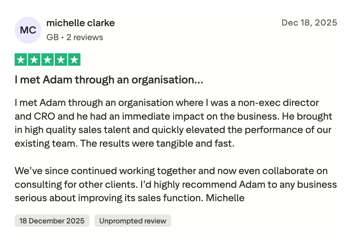 Sales Chief Trustpilot review 8